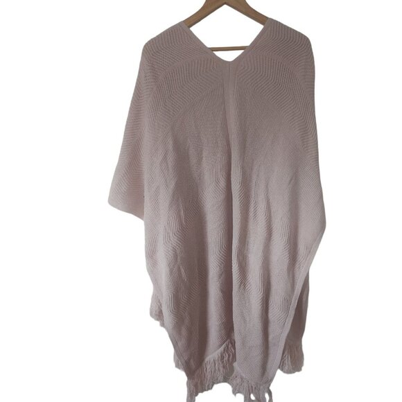 Roller Rabbit Long Flowy Cardigan Shawl Sweater One Size Pink May Cape Sweater - Picture 4 of 5